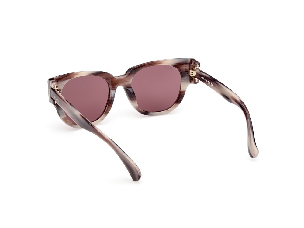 Occhiali da sole MaxMara Clip MM0138 (65Y) colore corno colorato forma rotondo lenti viola