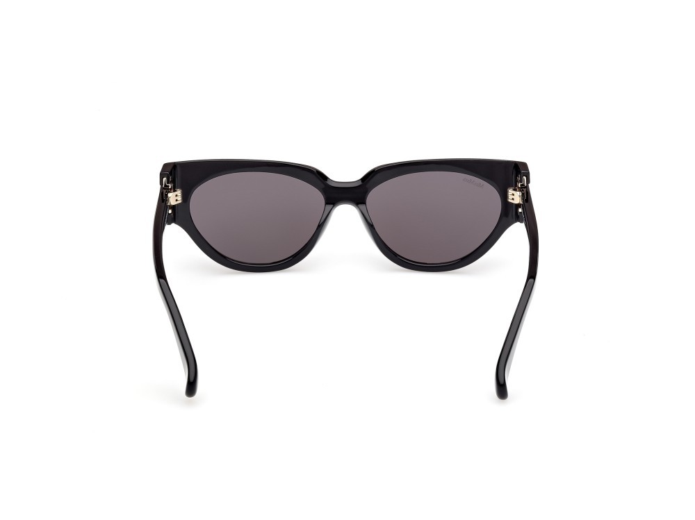 Occhiali da sole MaxMara Clip-1 MM0139 (01A) colore nero lucido  forma cat eye lenti fumo