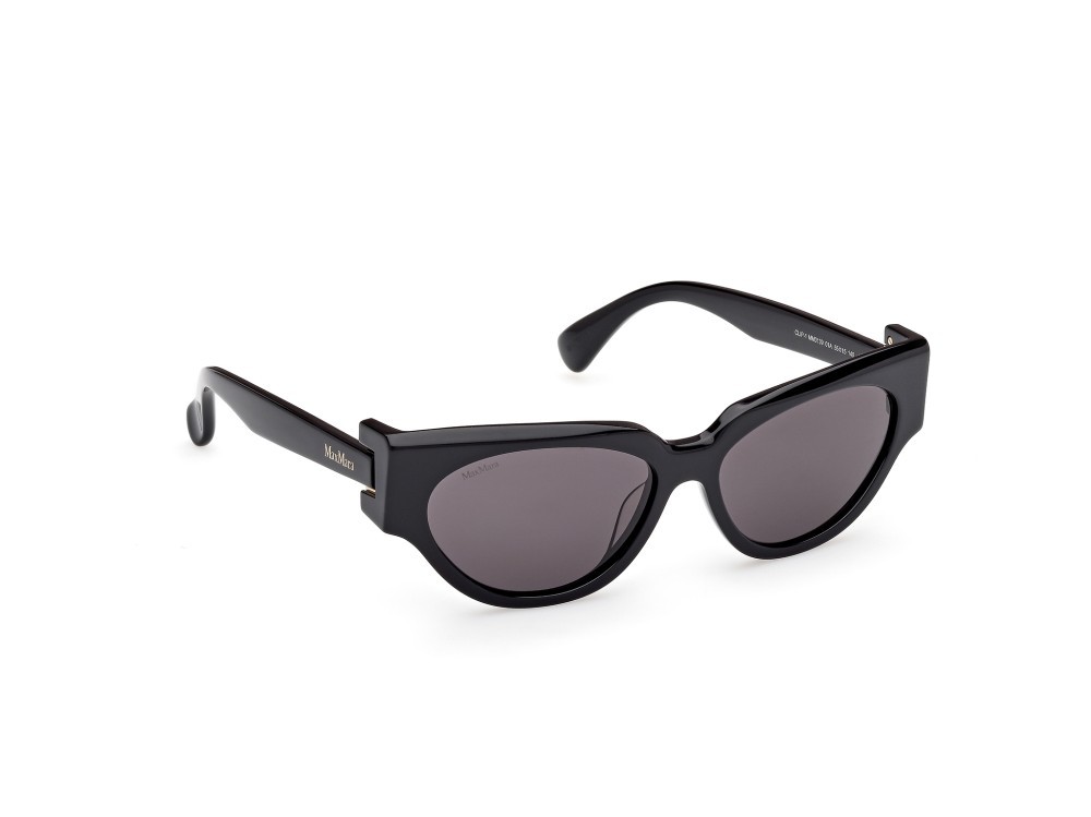 Occhiali da sole MaxMara Clip-1 MM0139 (01A) colore nero lucido  forma cat eye lenti fumo