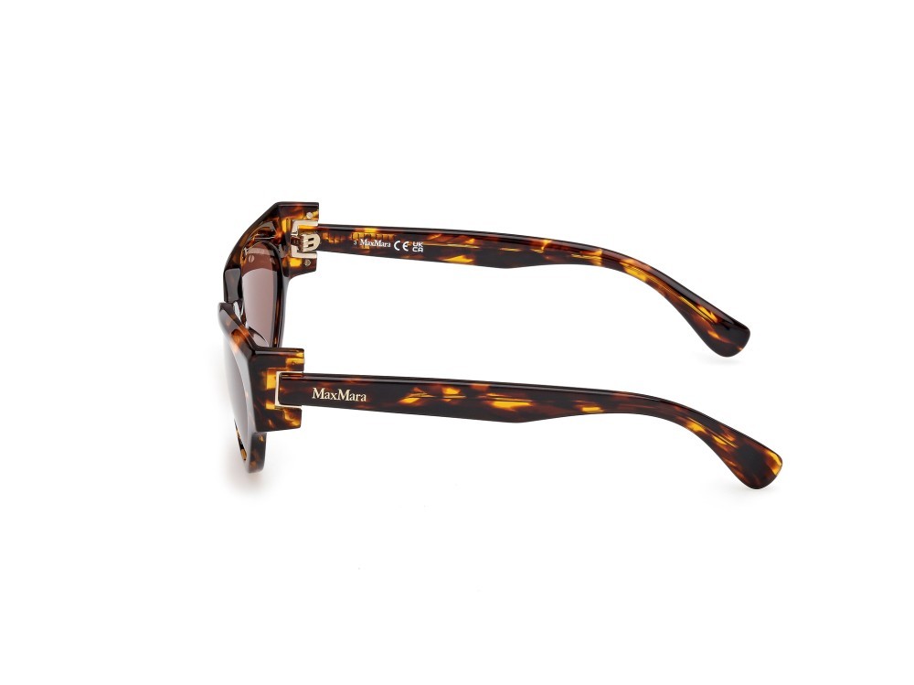 Occhiali da sole MaxMara Clip-1 MM0139 (52E) colore avana scura forma cat eye lenti marrone