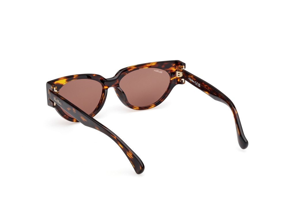 Occhiali da sole MaxMara Clip-1 MM0139 (52E) colore avana scura forma cat eye lenti marrone
