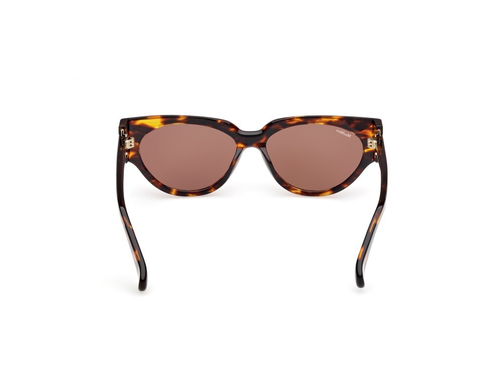 Occhiali da sole MaxMara Clip-1 MM0139 (52E) colore avana scura forma cat eye lenti marrone