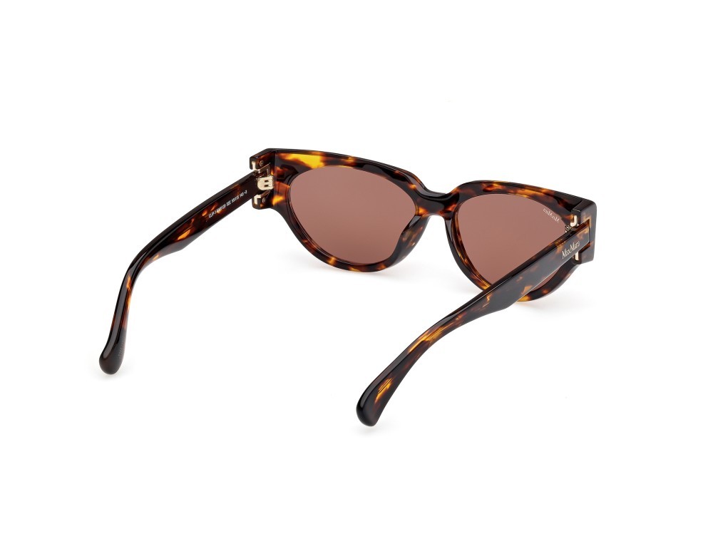 Occhiali da sole MaxMara Clip-1 MM0139 (52E) colore avana scura forma cat eye lenti marrone