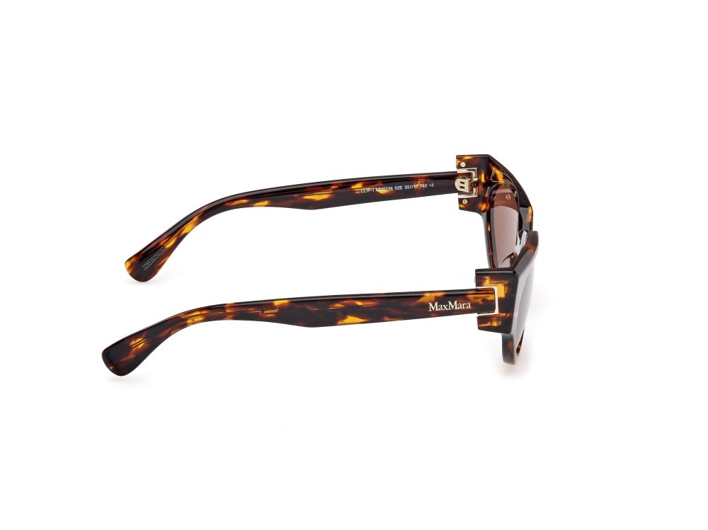 Occhiali da sole MaxMara Clip-1 MM0139 (52E) colore avana scura forma cat eye lenti marrone
