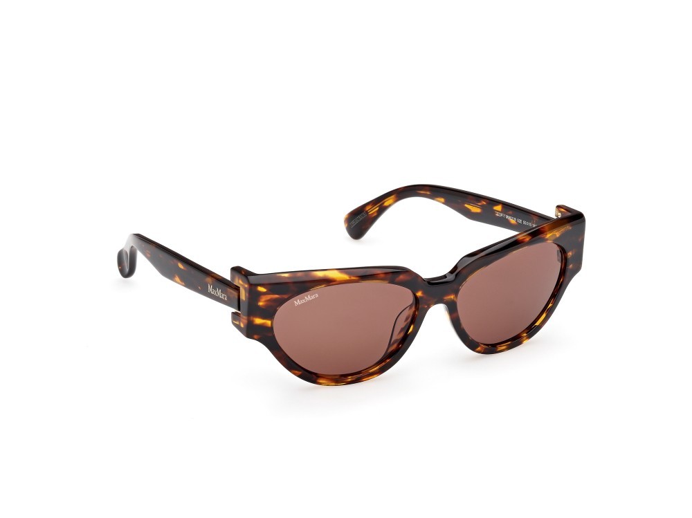 Occhiali da sole MaxMara Clip-1 MM0139 (52E) colore avana scura forma cat eye lenti marrone