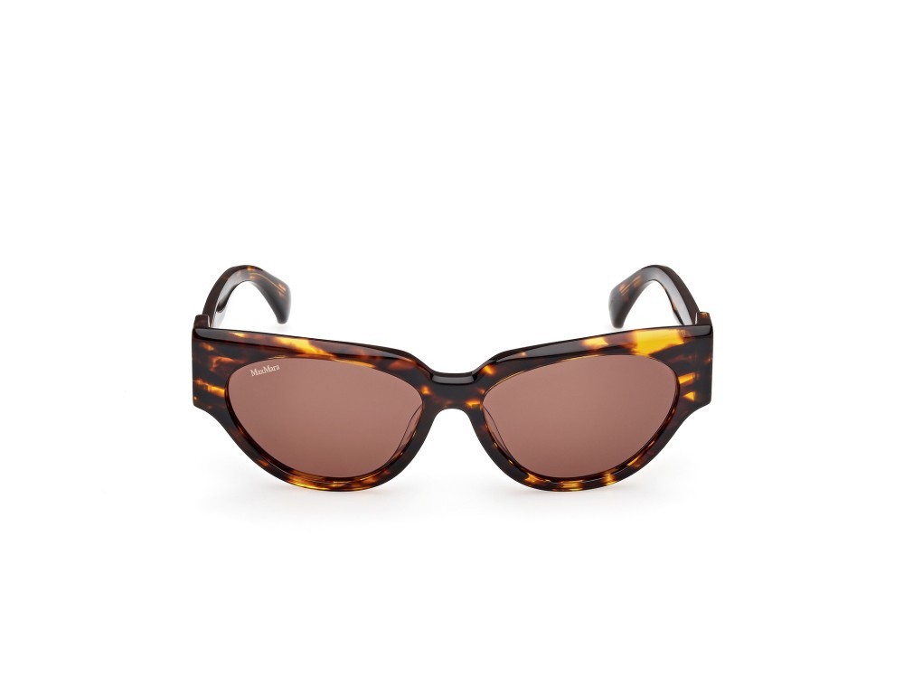Occhiali da sole MaxMara Clip-1 MM0139 (52E) colore avana scura forma cat eye lenti marrone
