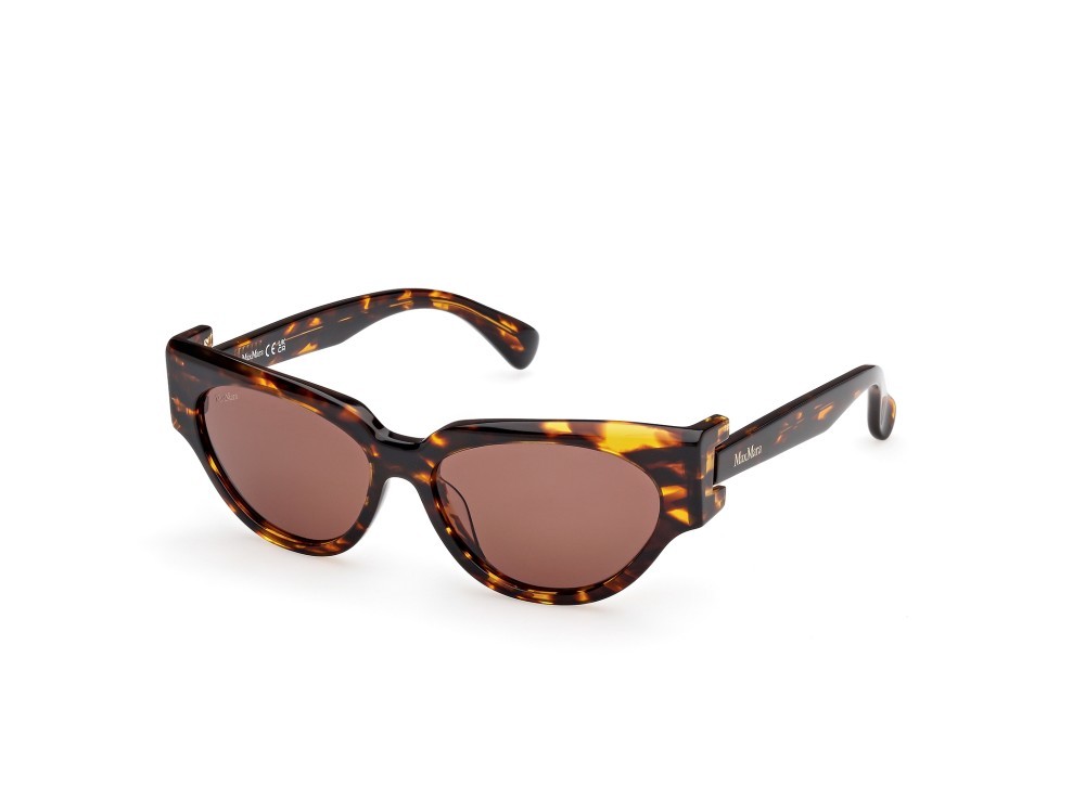 Occhiali da sole MaxMara Clip-1 MM0139 (52E) colore avana scura forma cat eye lenti marrone