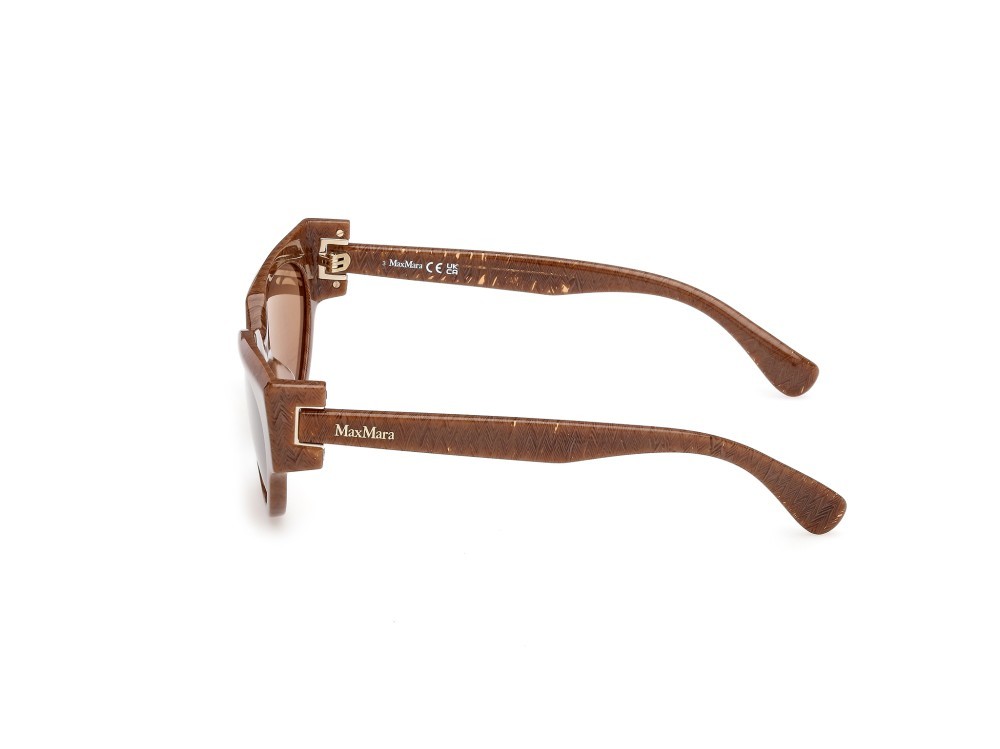 Occhiali da sole MaxMara Clip-1 MM0139 (56E) colore avana/texture forma cat eye lenti marrone