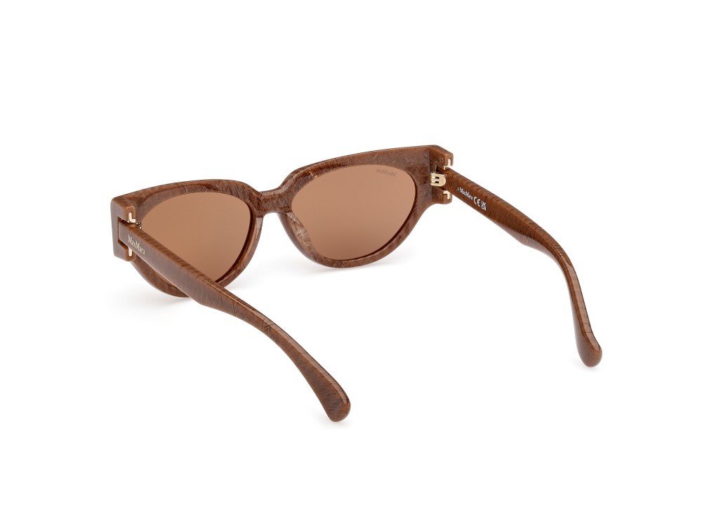 Occhiali da sole MaxMara Clip-1 MM0139 (56E) colore avana/texture forma cat eye lenti marrone