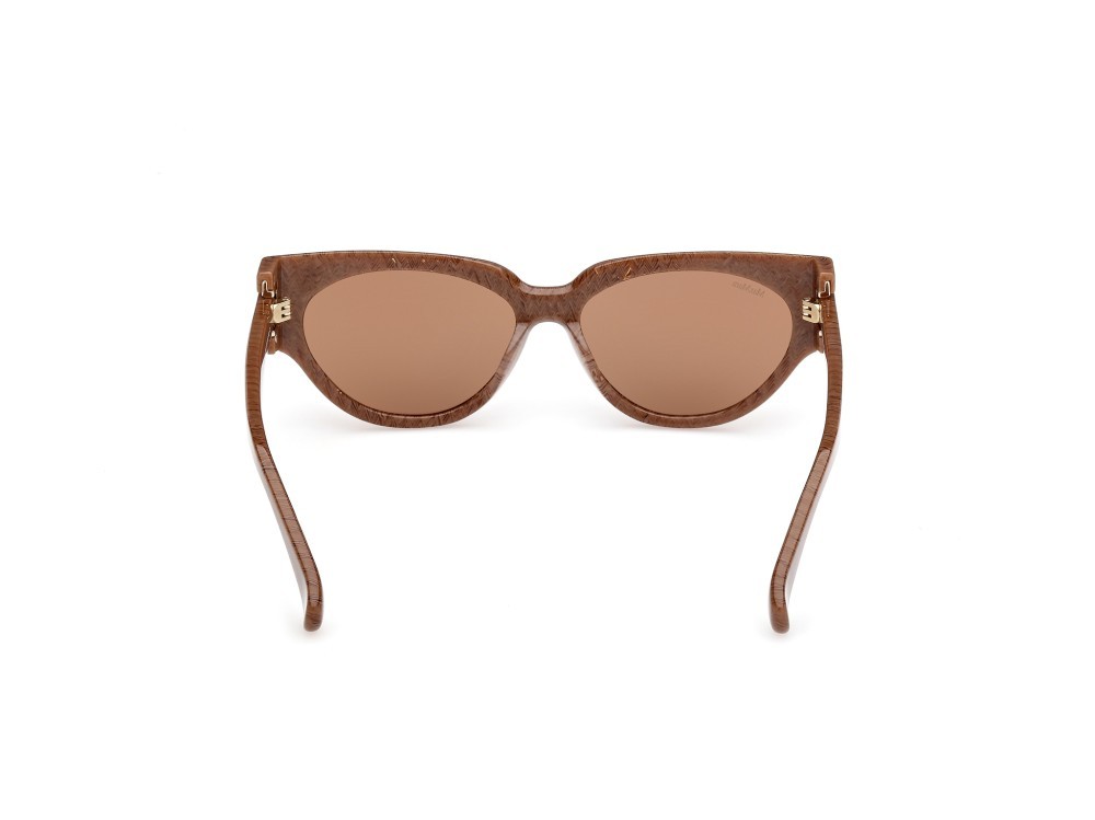Occhiali da sole MaxMara Clip-1 MM0139 (56E) colore avana/texture forma cat eye lenti marrone
