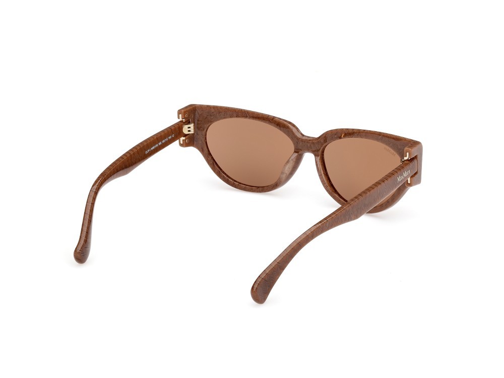 Occhiali da sole MaxMara Clip-1 MM0139 (56E) colore avana/texture forma cat eye lenti marrone