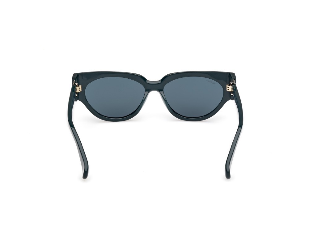 Occhiali da sole MaxMara Clip-1 MM0139 (96N) colore verde scuro lucido forma cat eye lenti verde