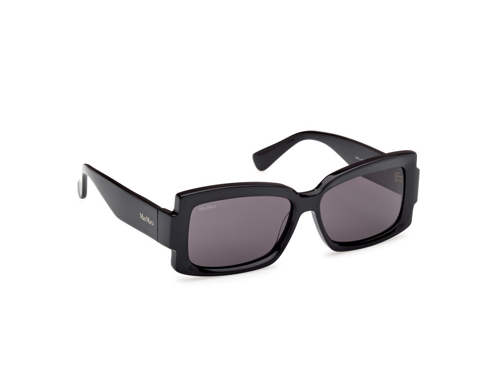 Occhiali da sole MaxMara Lee-3 MM0140 (01A) colore nero lucido  forma rettangolare lenti fumo