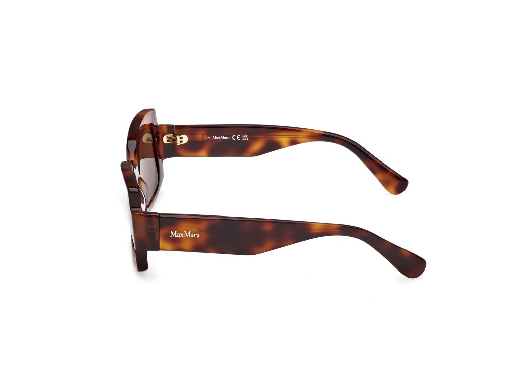 Occhiali da sole MaxMara Lee-3 MM0140 (52E) colore avana scura  forma rettangolare lenti marrone