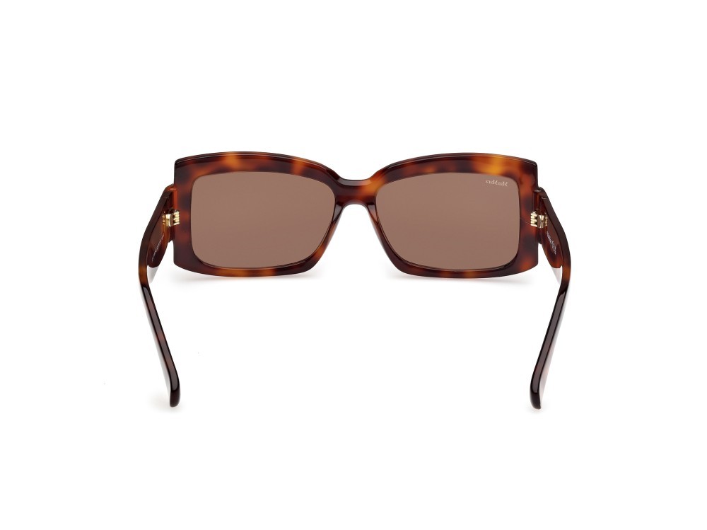 Occhiali da sole MaxMara Lee-3 MM0140 (52E) colore avana scura  forma rettangolare lenti marrone