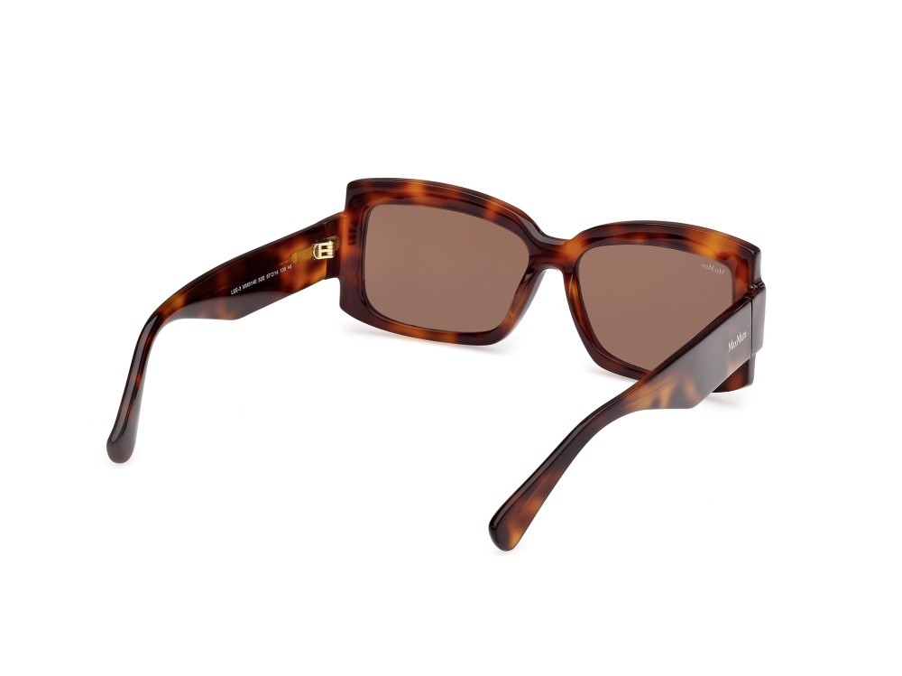 Occhiali da sole MaxMara Lee-3 MM0140 (52E) colore avana scura  forma rettangolare lenti marrone