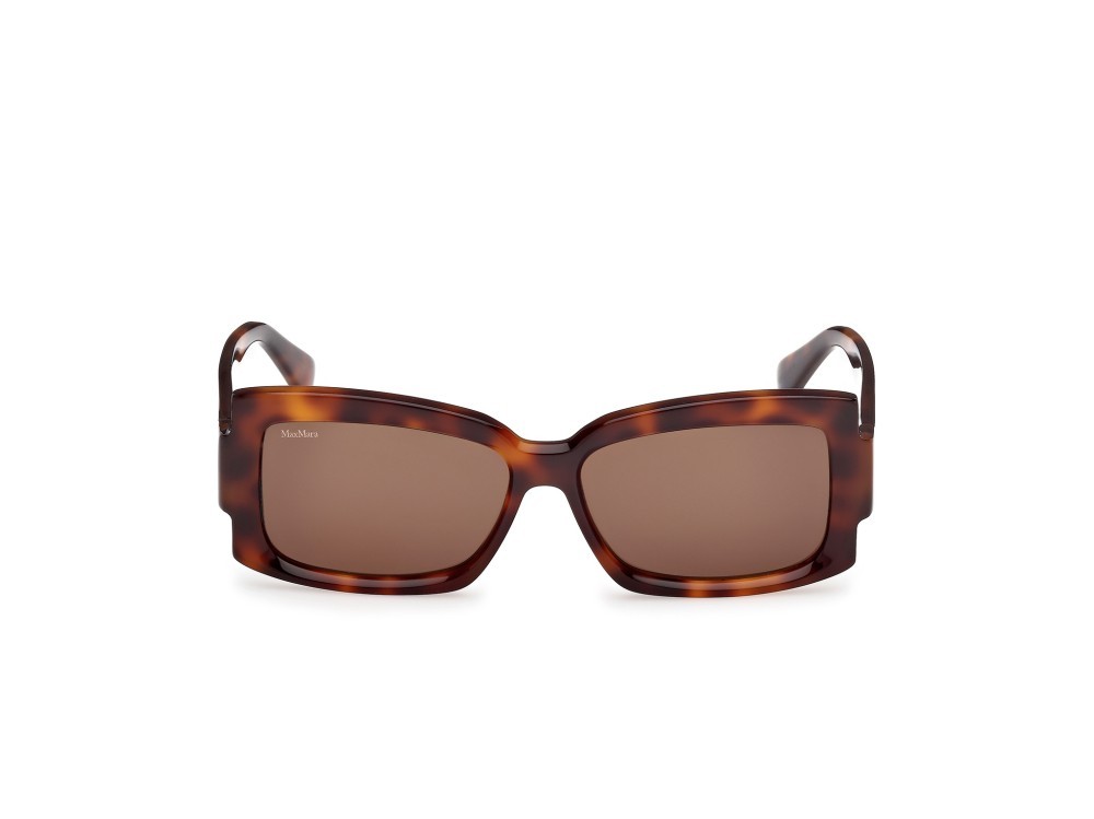 Occhiali da sole MaxMara Lee-3 MM0140 (52E) colore avana scura  forma rettangolare lenti marrone