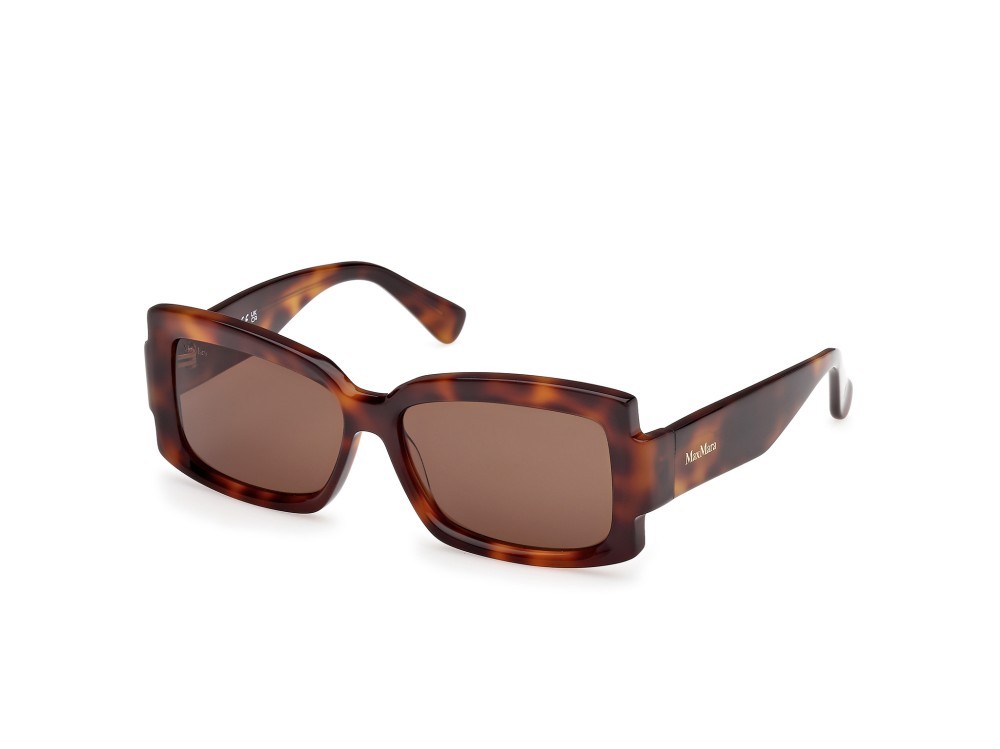 Occhiali da sole MaxMara Lee-3 MM0140 (52E) colore avana scura  forma rettangolare lenti marrone
