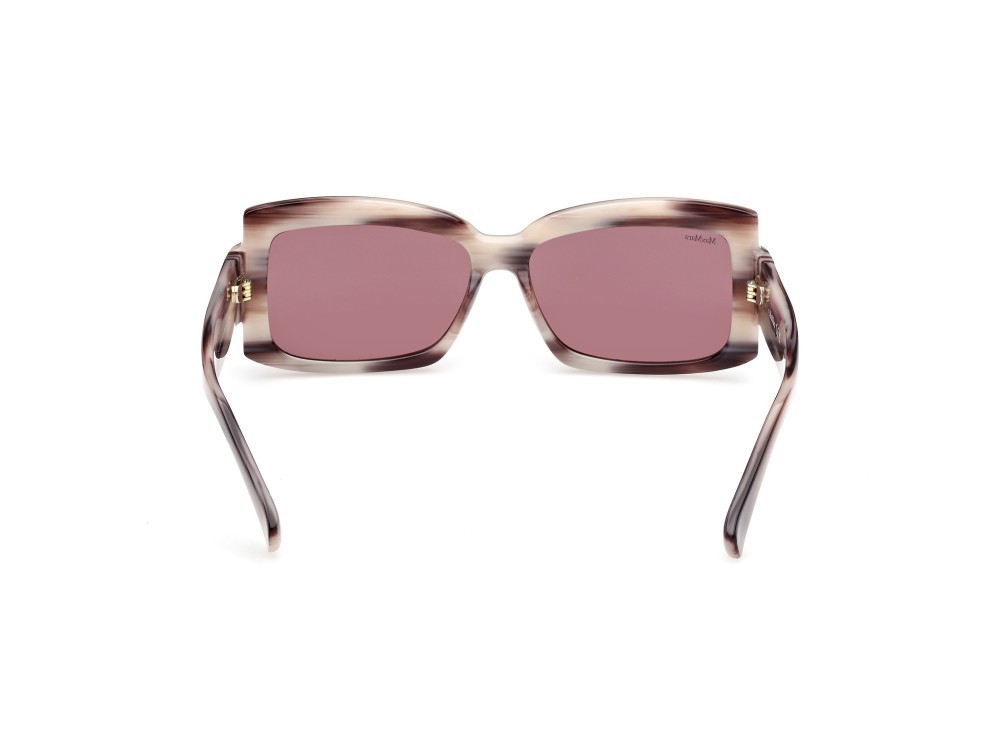 Occhiali da sole MaxMara Lee-3 MM0140 (65Y) colore corno colorato forma rettangolare lenti viola