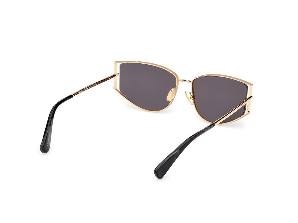 Occhiali da sole MaxMara Menton-3 MM0141 (30A) colore oro endura lucido forma cat eye lenti fumo