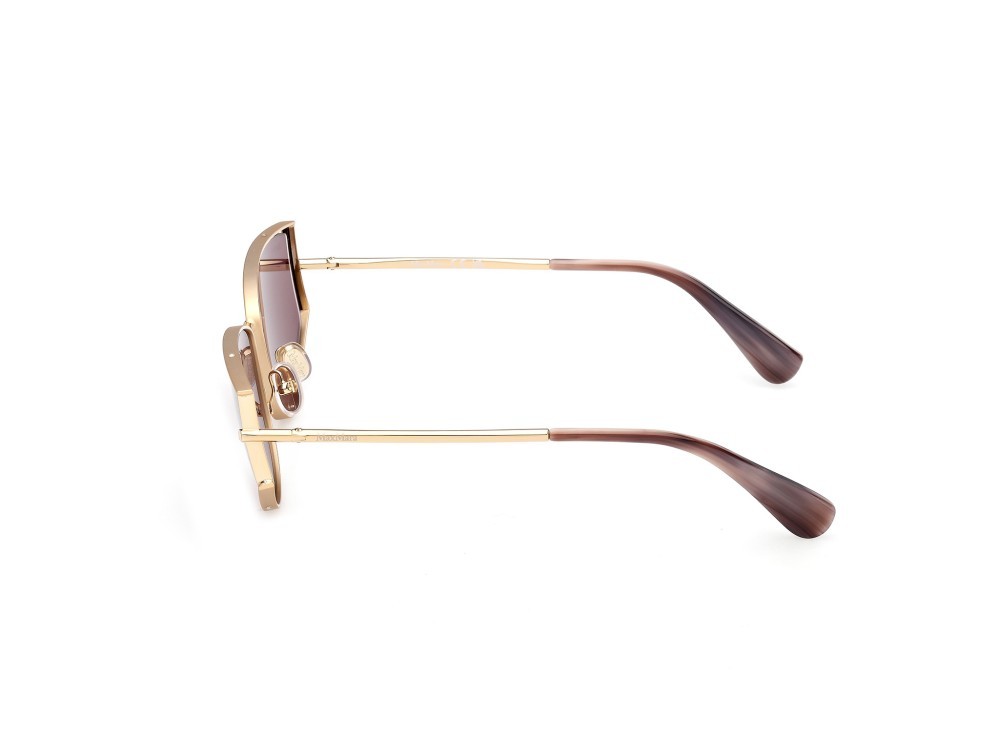 Occhiali da sole MaxMara Menton-3 MM0141 (32Y) colore oro pallido lucido forma cat eye lenti viola