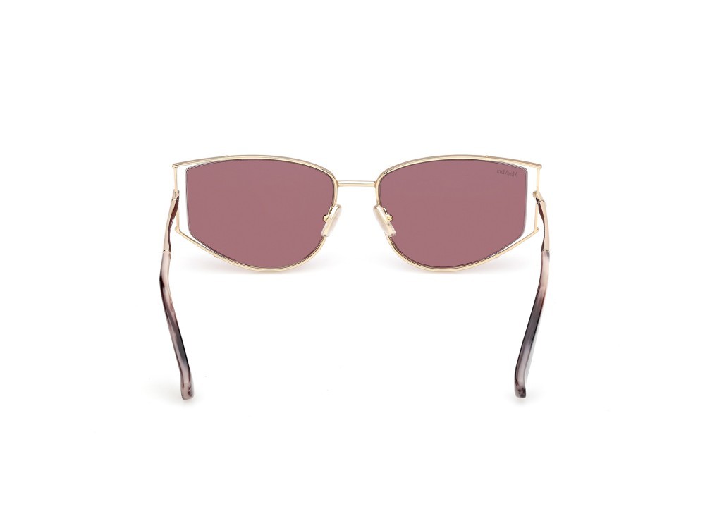 Occhiali da sole MaxMara Menton-3 MM0141 (32Y) colore oro pallido lucido forma cat eye lenti viola