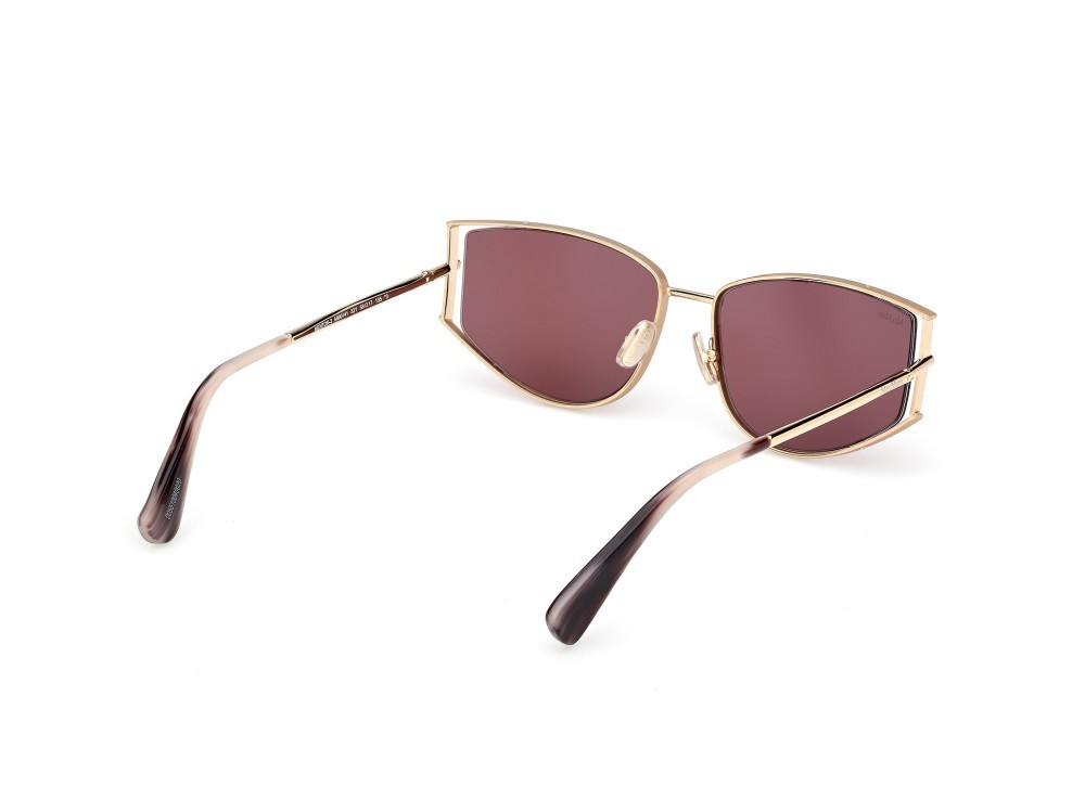 Occhiali da sole MaxMara Menton-3 MM0141 (32Y) colore oro pallido lucido forma cat eye lenti viola