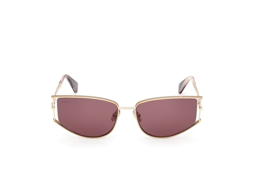 Occhiali da sole MaxMara Menton-3 MM0141 (32Y) colore oro pallido lucido forma cat eye lenti viola