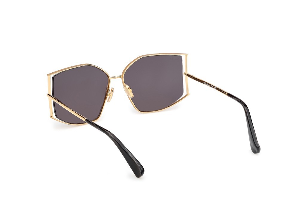 Occhiali da sole MaxMara Menton-4 MM0142 (30A) colore oro endura lucido forma cat eye lenti fumo