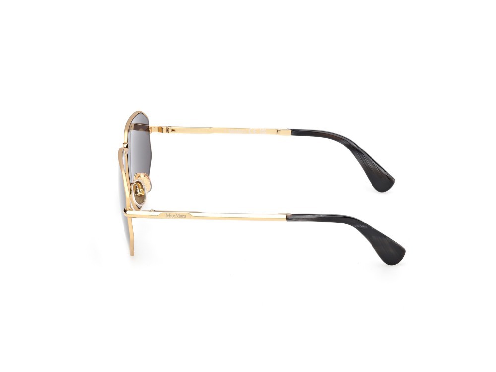 Occhiali da sole MaxMara Miller-4 MM0143 (30A) colore oro endura lucido forma navigator lenti fumo
