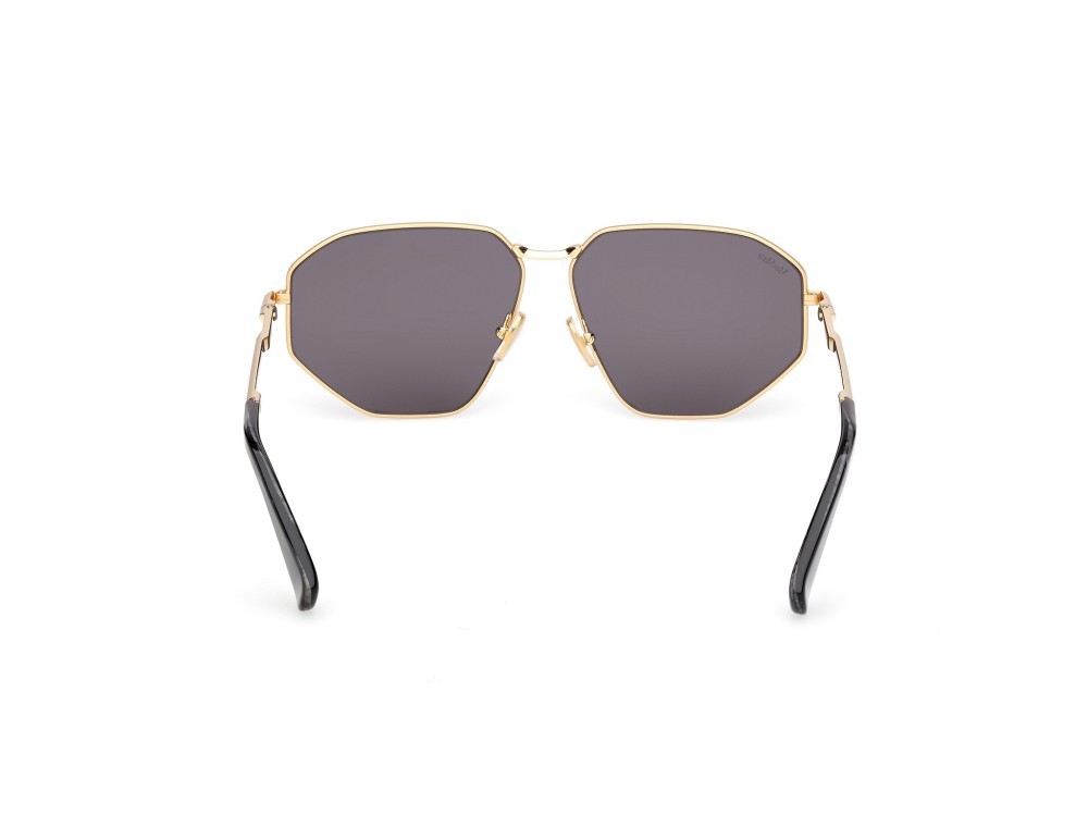 Occhiali da sole MaxMara Miller-4 MM0143 (30A) colore oro endura lucido forma navigator lenti fumo