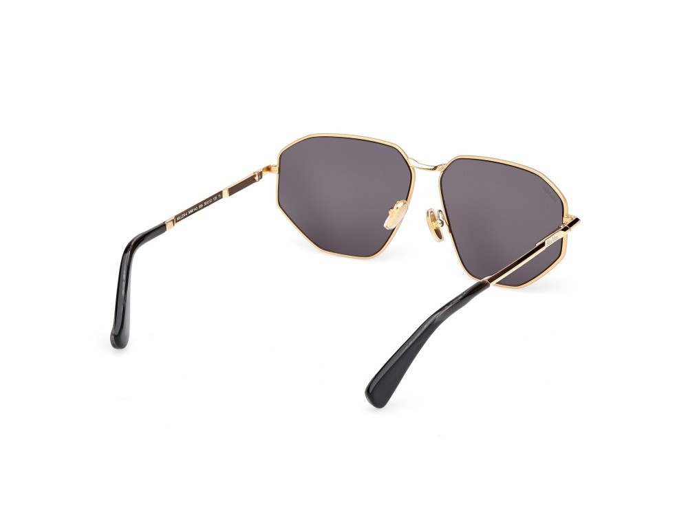 Occhiali da sole MaxMara Miller-4 MM0143 (30A) colore oro endura lucido forma navigator lenti fumo