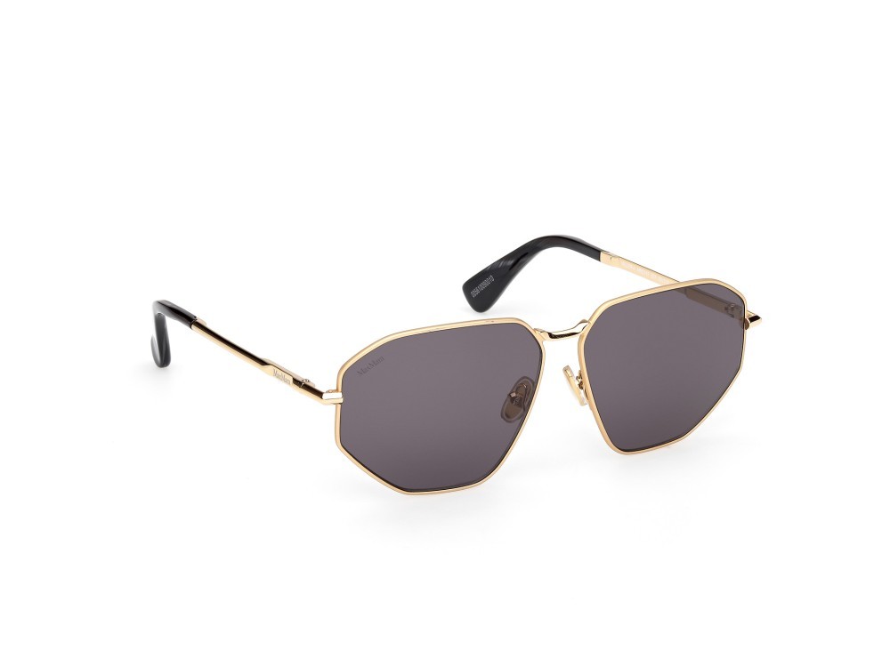 Occhiali da sole MaxMara Miller-4 MM0143 (30A) colore oro endura lucido forma navigator lenti fumo
