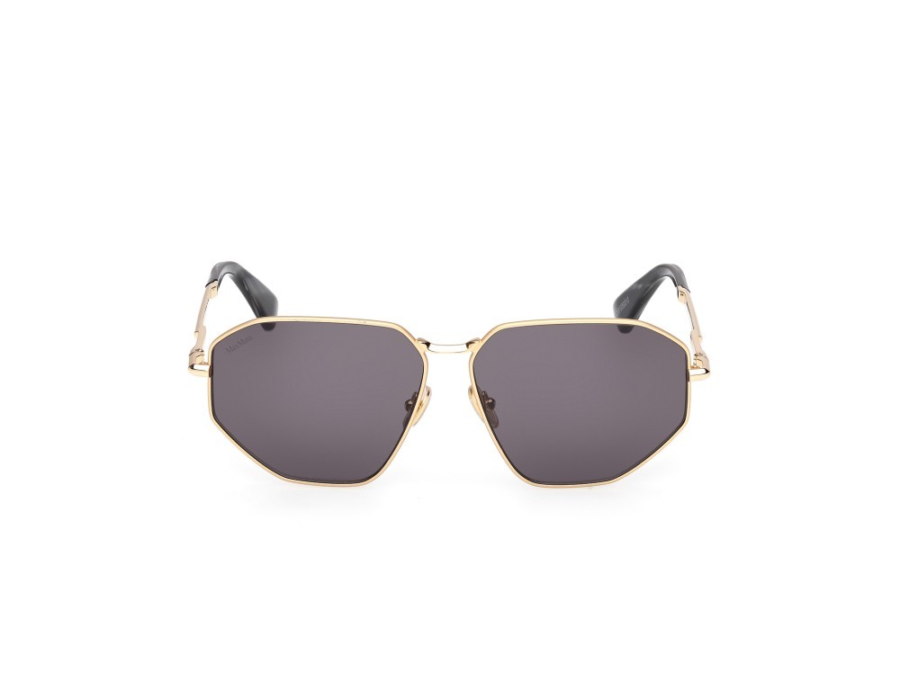 Occhiali da sole MaxMara Miller-4 MM0143 (30A) colore oro endura lucido forma navigator lenti fumo