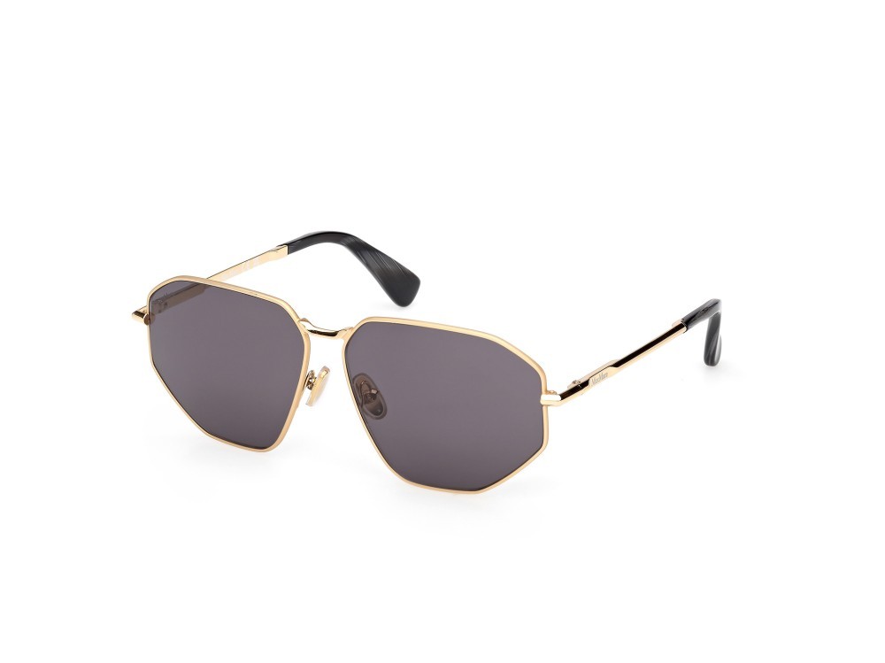 Occhiali da sole MaxMara Miller-4 MM0143 (30A) colore oro endura lucido forma navigator lenti fumo