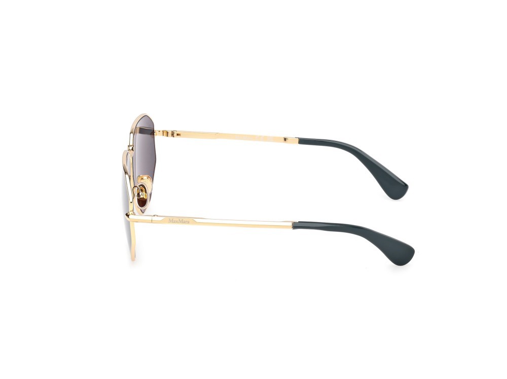 Occhiali da sole MaxMara Miller-4 MM0143 (30N) colore oro endura lucido forma navigator lenti verde