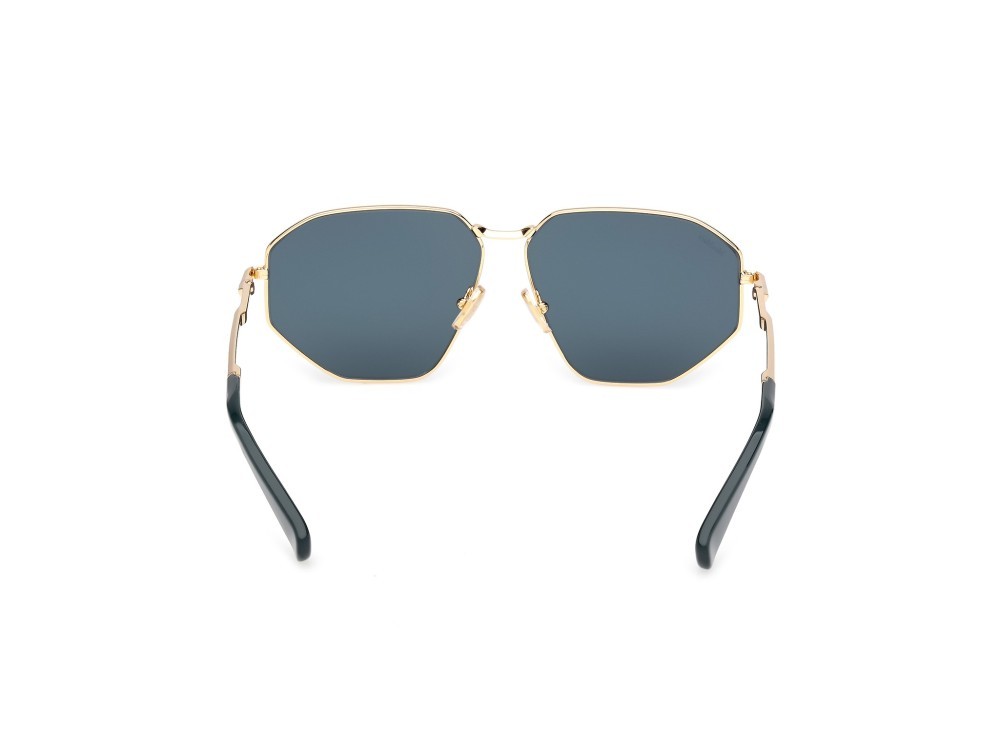 Occhiali da sole MaxMara Miller-4 MM0143 (30N) colore oro endura lucido forma navigator lenti verde