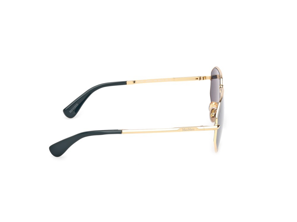 Occhiali da sole MaxMara Miller-4 MM0143 (30N) colore oro endura lucido forma navigator lenti verde