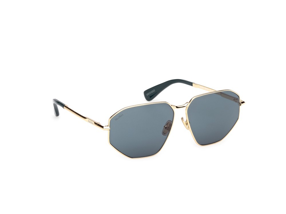 Occhiali da sole MaxMara Miller-4 MM0143 (30N) colore oro endura lucido forma navigator lenti verde