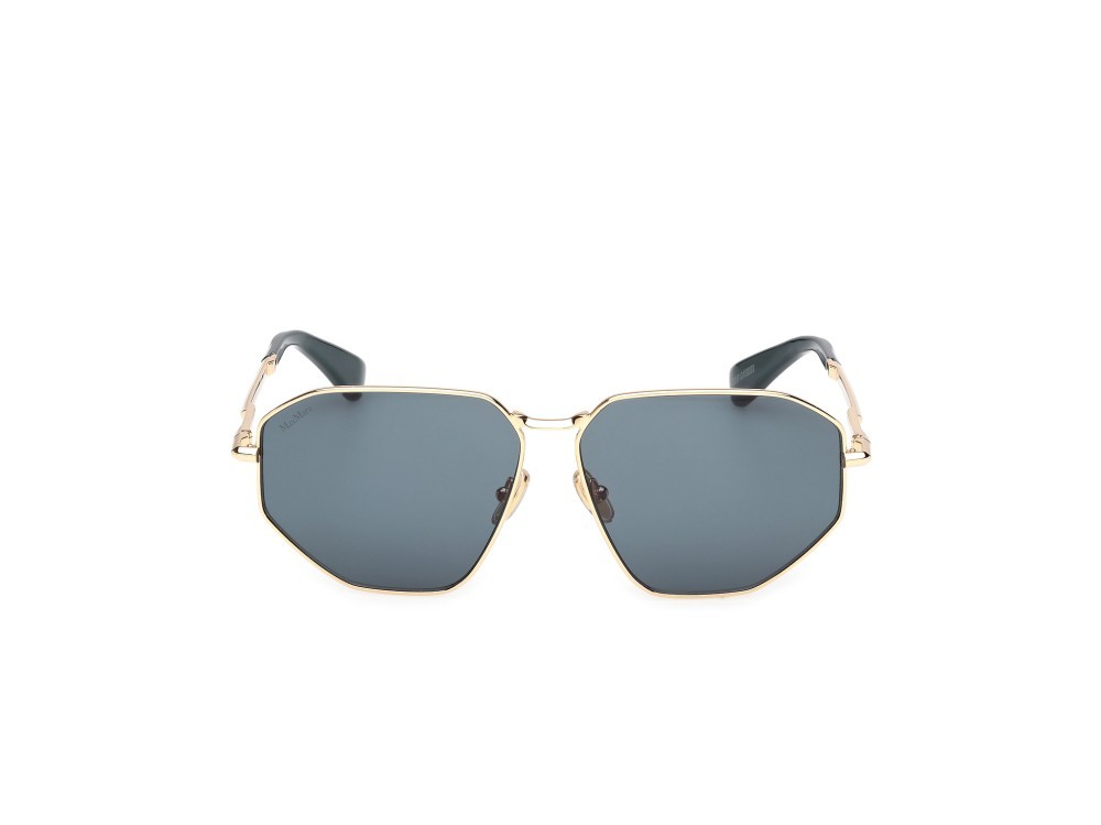 Occhiali da sole MaxMara Miller-4 MM0143 (30N) colore oro endura lucido forma navigator lenti verde