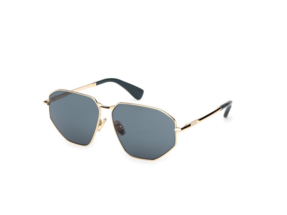 Occhiali da sole MaxMara Miller-4 MM0143 (30N) colore oro endura lucido forma navigator lenti verde
