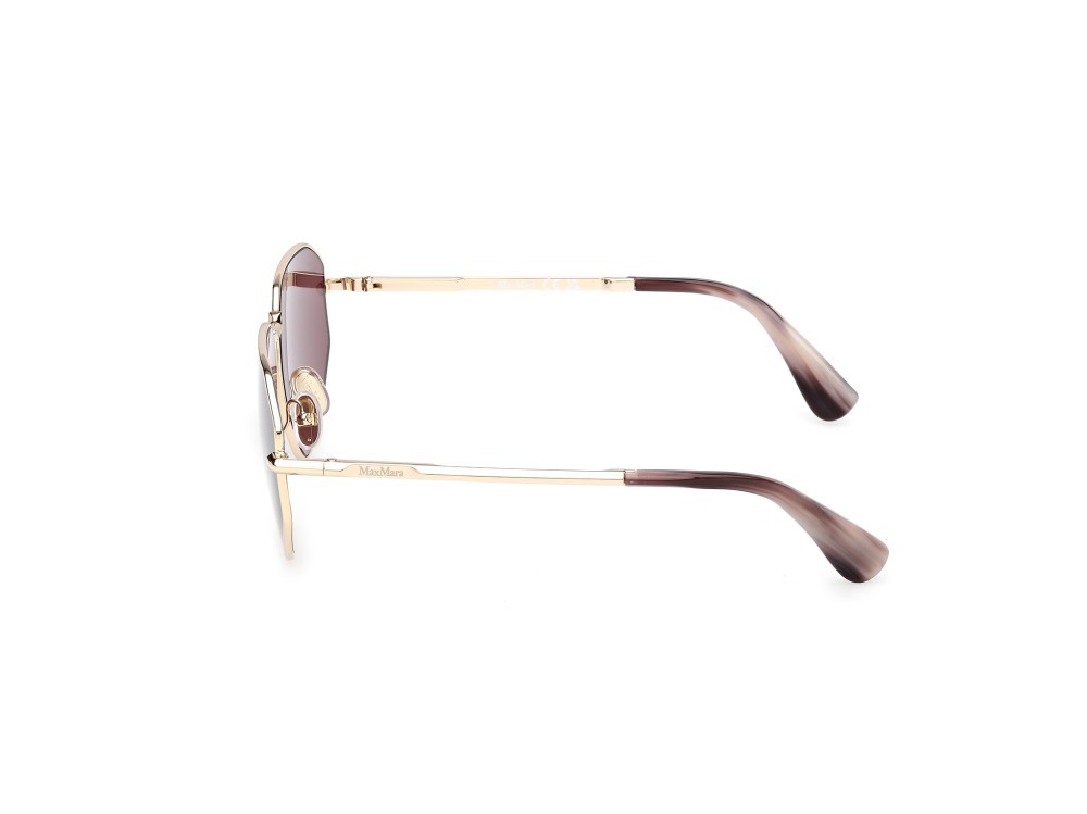 Occhiali da sole MaxMara Miller-4 MM0143 (32Y) colore oro pallido lucido  forma navigator lenti viola