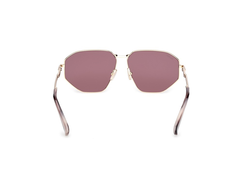Occhiali da sole MaxMara Miller-4 MM0143 (32Y) colore oro pallido lucido  forma navigator lenti viola
