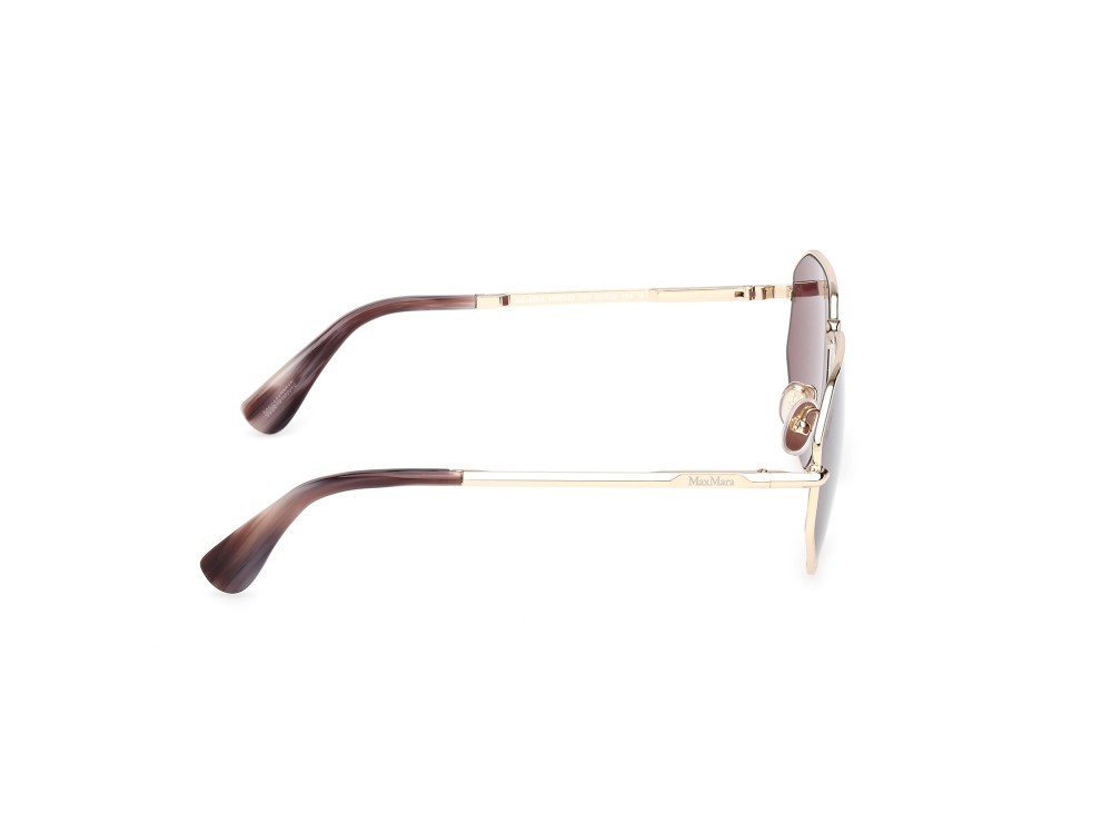 Occhiali da sole MaxMara Miller-4 MM0143 (32Y) colore oro pallido lucido  forma navigator lenti viola