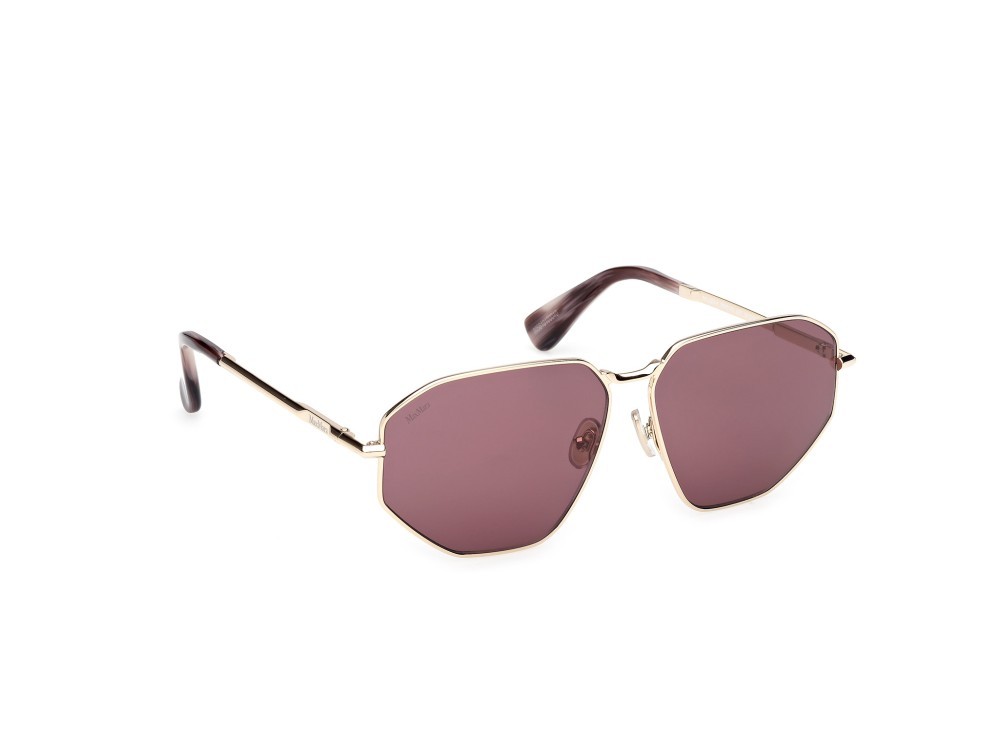 Occhiali da sole MaxMara Miller-4 MM0143 (32Y) colore oro pallido lucido  forma navigator lenti viola