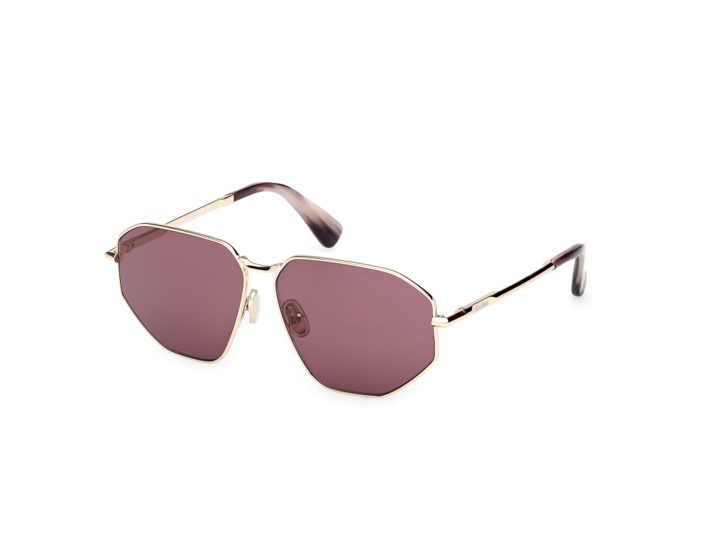 Occhiali da sole MaxMara Miller-4 MM0143 (32Y) colore oro pallido lucido  forma navigator lenti viola