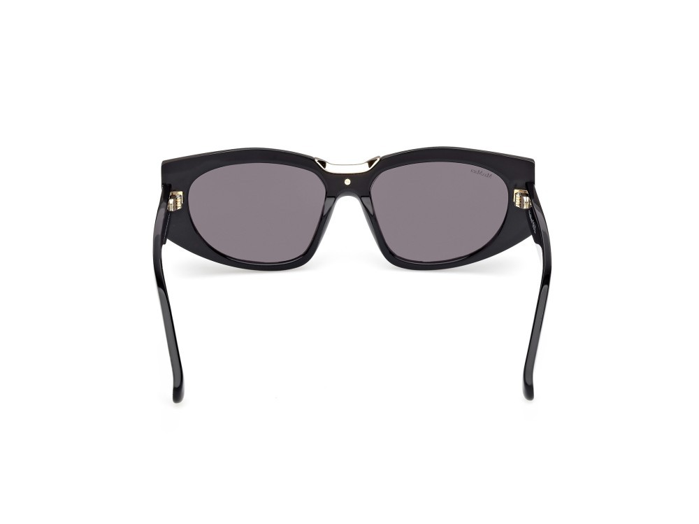 Occhiali da sole MaxMara Spark-8 MM0144 (01A) colore nero lucido forma rettangolare lenti fumo