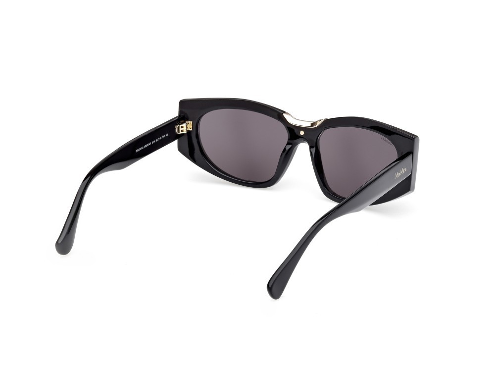 Occhiali da sole MaxMara Spark-8 MM0144 (01A) colore nero lucido forma rettangolare lenti fumo