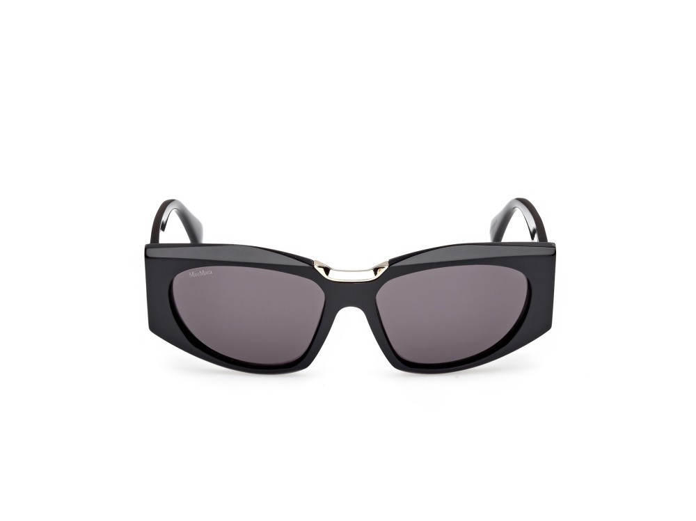 Occhiali da sole MaxMara Spark-8 MM0144 (01A) colore nero lucido forma rettangolare lenti fumo