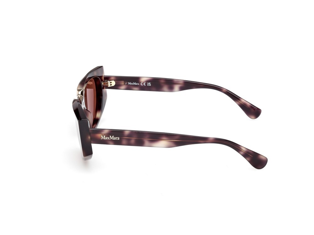 Occhiali da sole MaxMara Spark-8 MM0144 (55E) colore avana colorata forma rettangolare lenti marrone
